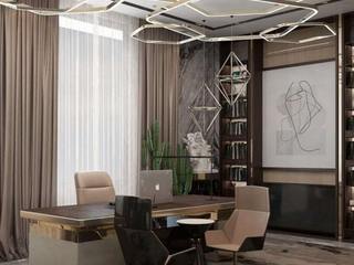 Elevating Workspace Elegance: Luxury Interior Design for the Discerning Office, Luxury Antonovich Design Luxury Antonovich Design Modern Study Room and Home Office