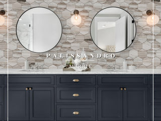 Palissandro Marble, Fade Marble & Travertine Fade Marble & Travertine Ванная комната в скандинавском стиле