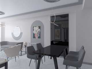 Contemporary Minimalist Living and Dining Makeover, Car Lastimosa Art and Interiors Car Lastimosa Art and Interiors 客廳