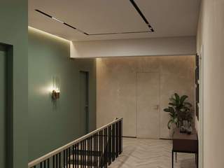 Коридор в Градском Прииске, DesignNika DesignNika Коридор, прихожая и лестница в эклектичном стиле