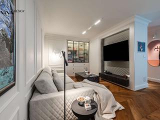 Mieszkanie w stylu francuskim , Viva Design - projektowanie wnętrz Viva Design - projektowanie wnętrz Living room
