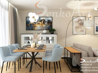 Aranżacja Salonu w Nowoczesnym Stylu, Senkoart Design Senkoart Design Salas de estar modernas
