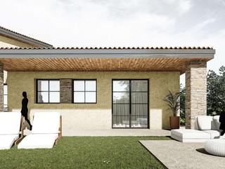 Timmerman Project, 08023 Architects 08023 Architects Rustic style balcony, veranda & terrace