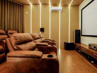 Interior Design of Home Theater Area... , Monnaie Interiors Pvt Ltd Monnaie Interiors Pvt Ltd Meer ruimtes