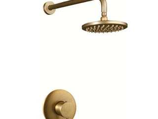 Matching Brass Shower Head and Shower Mixer, Livecopper Pty Ltd Livecopper Pty Ltd Classic style bathroom