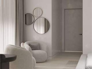 Modern Minimalist Bedroom Interior Design and Fit-Out , Luxury Antonovich Design Luxury Antonovich Design 안방