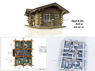 Деревянный одноэтажный дом, Projectstroy Projectstroy Casas de madera