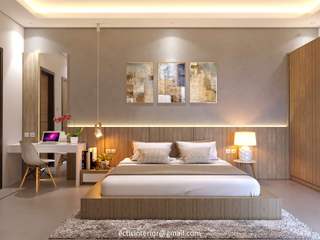 PROJECT RESIDENTIAL - (Master Berdroom Gm Fengtay Td House) - Pesona Bali Residence, Ectic Interior Design & Build Ectic Interior Design & Build Dormitorio principal