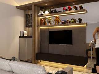 PROJECT RESIDENTIAL - (Living Room LT.2 Gm Fengtay Td House) - Pesona Bali Residence, Ectic Interior Design & Build Ectic Interior Design & Build Ruang Keluarga Modern
