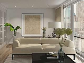 Wizualizacja 3D apartamentu, Wizualnie Idealnie Wizualnie Idealnie Modern Oturma Odası