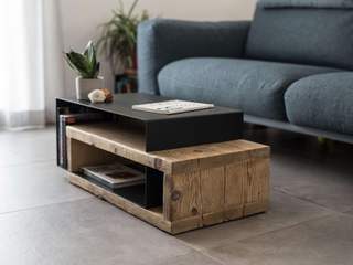 Coffee table moderno in legno e ferro | Mod. Cesare, Inventoom Inventoom 모던스타일 거실