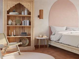 Exótico dormitorio de estilo rústico y boho, Livitum Livitum Master bedroom