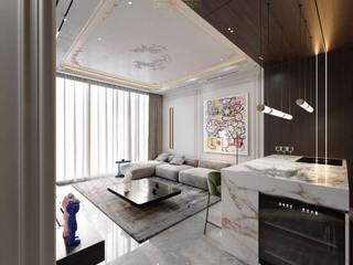 Elevating Urban Living: Signature in Modern Apartment Interior Design, Luxury Antonovich Design Luxury Antonovich Design Modern Living Room
