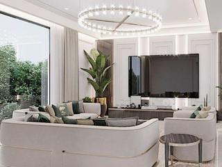 Indulge in Extravagant Comfort: Luxury Living Room Interior Design and Fit-out So, Luxury Antonovich Design Luxury Antonovich Design Modern Living Room