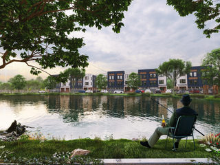 Lakeside Haven: 3D Architectural Visualization of a Serene Condominium in Amsterdam, Netherlands, Yantram Animation Studio Corporation Yantram Animation Studio Corporation พื้นที่เชิงพาณิชย์
