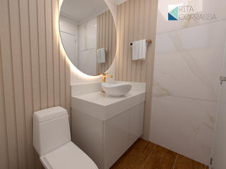 Diversos projetos de banheiros modernos - AUTORAIS, Rita Corrassa - design de interiores Rita Corrassa - design de interiores Salle de bain moderne