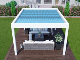 Belle Pergole - Pergola Fotovoltaica, New Time S.p.A. New Time S.p.A. Modern conservatory
