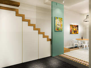 Vintage style; come un pavimento originale in graniglia può influenzare lo stile di una casa , MICHELE VOLPI STUDIO INTERIOR DESIGN MICHELE VOLPI STUDIO INTERIOR DESIGN Appartamento