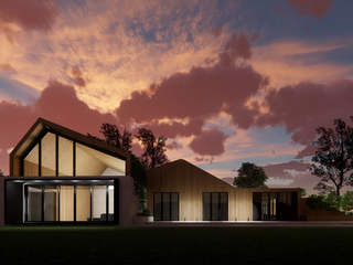 Passive House homify Villas Nuvola, Cielo, Pianta, Atmosfera, Edificio, Natura, Albero, Casa, Paesaggio naturale, Riverbero