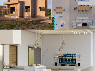 Proyecto La Huella , Estudio Carmesí. Diseño y Decoración de Interiores Estudio Carmesí. Diseño y Decoración de Interiores Detached home