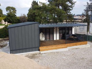 Moodilev's 101 Square Meters Modular Sales Office Project, Moodilev İnşaat Çelik Yapı Mimarlık Mühendislik Ltd. Şti. Moodilev İnşaat Çelik Yapı Mimarlık Mühendislik Ltd. Şti. Prefabrik ev