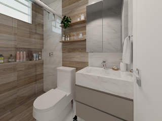BANHEIRO ANTES X DEPOIS, Legrand Arquitetura Legrand Arquitetura Modern bathroom