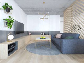 Projekt apartamentu w Lublinie_2, PASS architekci PASS architekci Livings de estilo moderno
