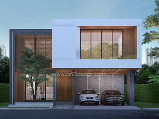 แบบบ้านสองชั้น 4 ห้องนอน รหัส AR73, AR93 Design AR93 Design Casas multifamiliares
