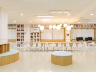 The Flat Bench Library, 지오아키텍처 지오아키텍처 Modern style study/office