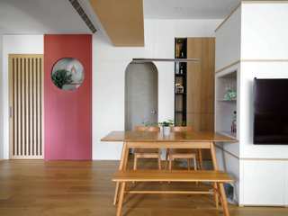 洋紅萬歲, 樂沐室內設計有限公司 樂沐室內設計有限公司 Asian style living room