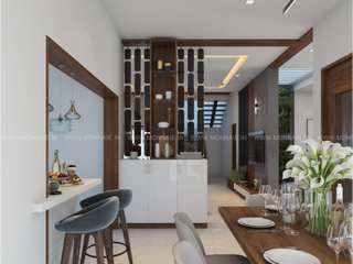 Dining Area Interior Design... , Monnaie Interiors Pvt Ltd Monnaie Interiors Pvt Ltd Phòng ăn phong cách tối giản