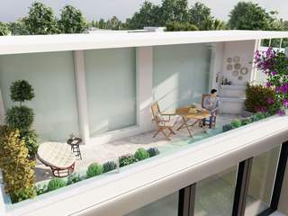 Balkon Tasarımı, AYTÜL TEMİZ LANDSCAPE DESIGN AYTÜL TEMİZ LANDSCAPE DESIGN 陽台
