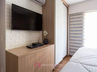 Quarto de casal, Cristina Reyes Design de Interiores Cristina Reyes Design de Interiores Dormitorio principal