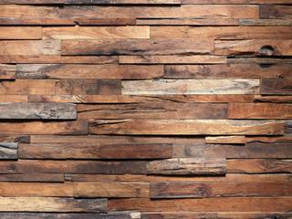 Holzverblender aus recyceltem Holz, Blickfang - Elemente Blickfang - Elemente Ruang Keluarga Gaya Rustic