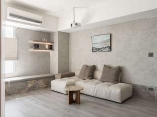 WA | 侘寂的美學形式 寧靜的生活餘韻, 有隅空間規劃所 有隅空間規劃所 Asian style living room