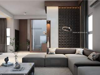 Living Room Interior Design... . , Monnaie Architects & Interiors Monnaie Architects & Interiors ミニマルデザインの リビング