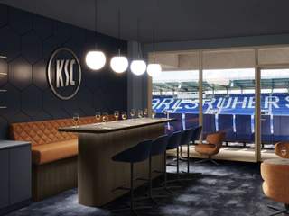 Interior visualization of the executive lounge in the new Karlsruhe stadium, Render Vision Render Vision Other spaces