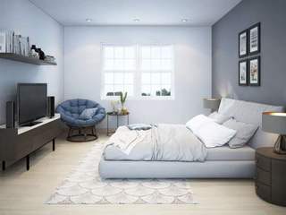 3D Interior Rendering Design for Bedroom, The 2D3D Floor Plan Company The 2D3D Floor Plan Company غرفة النوم الرئيسية