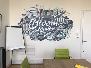 Bloom London Wall Graphic, Wallboss Ltd Wallboss Ltd Commercial spaces