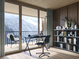 Interior visualization of a dreamy real estate project in the Swiss Alps, Render Vision Render Vision Flat