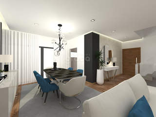 Sala de Estar "Blue Emotion", Graça Interiores Graça Interiores Moderne Wohnzimmer