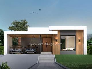 แบบบ้านชั้นเดียว สไตล์โมเดิร์น รหัส AR72, AR93 Design AR93 Design Casas multifamiliares