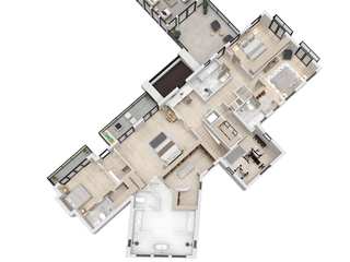 3D Architectural Rendering Illinois, The 2D3D Floor Plan Company The 2D3D Floor Plan Company Habitats collectifs