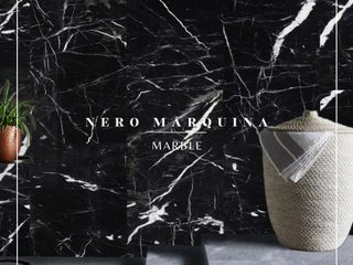Nero Marquina Marble, Fade Marble & Travertine Fade Marble & Travertine Гостиная в стиле модерн