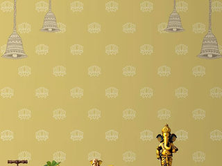 Pichwai Wallpapers for Pooja and Temple Rooms, Life n Colors Private Limited Life n Colors Private Limited 아시아스타일 벽지 & 바닥