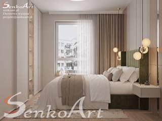 Projektowanie sypialni 12m2, Senkoart Design Senkoart Design Chambre à coucher principale