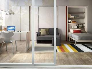 Minimalistisches Kinderzimmer mit platzsparenden Schrankbetten, Livarea Livarea Teen bedroom