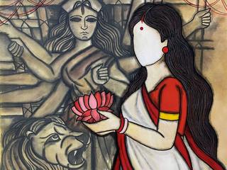 Purchase this artwork "Agomoni (Arrival)" by Artist Mrinal Dutt, Indian Art Ideas Indian Art Ideas مساحات تجارية