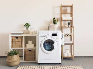 EA20250908-23965 Press profile homify Minimalist dressing room Washing machine, Machine, Clothes dryer, Laundry room, Shelving, Home appliance, Major appliance, Shelf, Laundry, Houseplant
