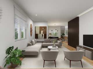 Moradia Origens - Inspirada em Viagens, Host Designers - Hospitality Design Host Designers - Hospitality Design Modern Living Room